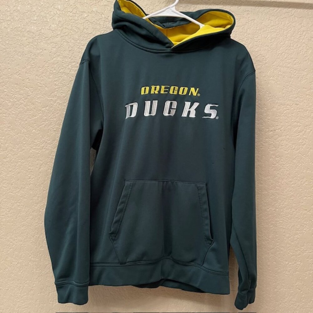 Oregon Ducks Hoodie Green Colosseum Pullover Sweatshirt size Youth XL